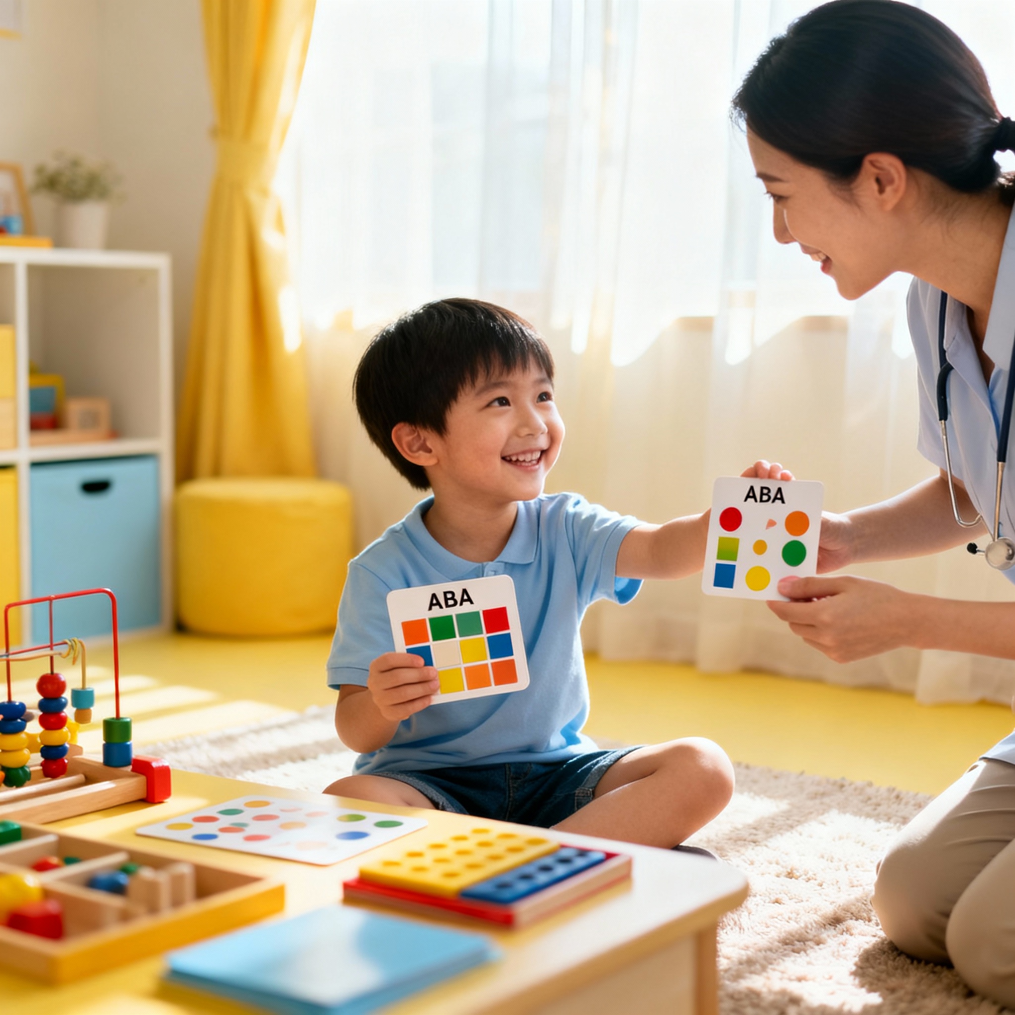 Child engaged in ABA therapy showing progress and development